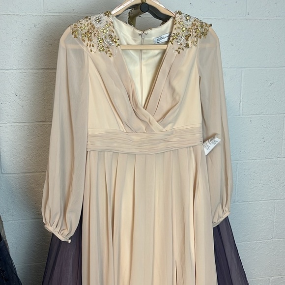 Mac Duggal 55694 Chiffon Embellished Shoulder Dress - Picture 4 of 8